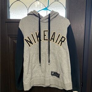 2000s Nike Air Gray and Black Hoodie